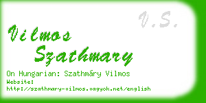 vilmos szathmary business card